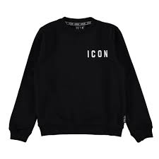 Felpa Girocollo Nera ICON Dsquared2 Kids | Felpa Bambino e Ragazzo