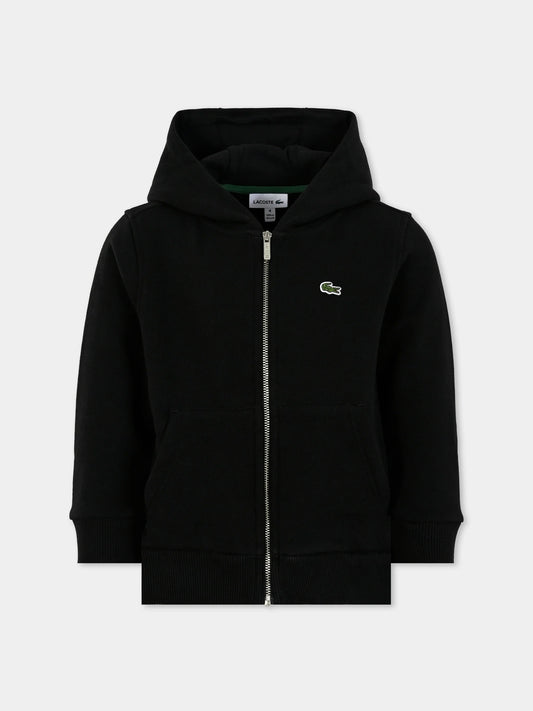 Felpa con zip Lacoste Nera