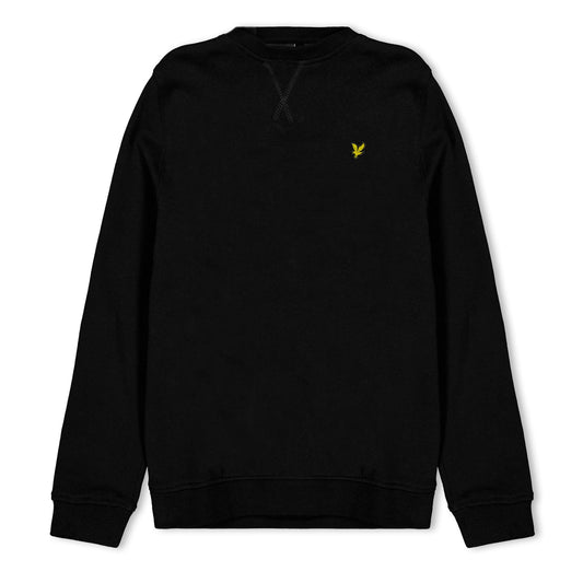 Felpa Girocollo Uomo Lyle & Scott | Crew Neck Sweatshirt con Logo Aquila Dorata e Cucitura Rétro