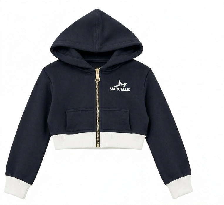 Felpa Marc Ellis Bambina 4-16 Anni | Felpa con Cappuccio e Logo per Ragazza Made in Italy