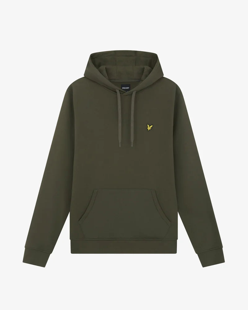 Felpa con Cappuccio Uomo Lyle & Scott | Pullover in Cotone con Logo Aquila Dorata sul Petto